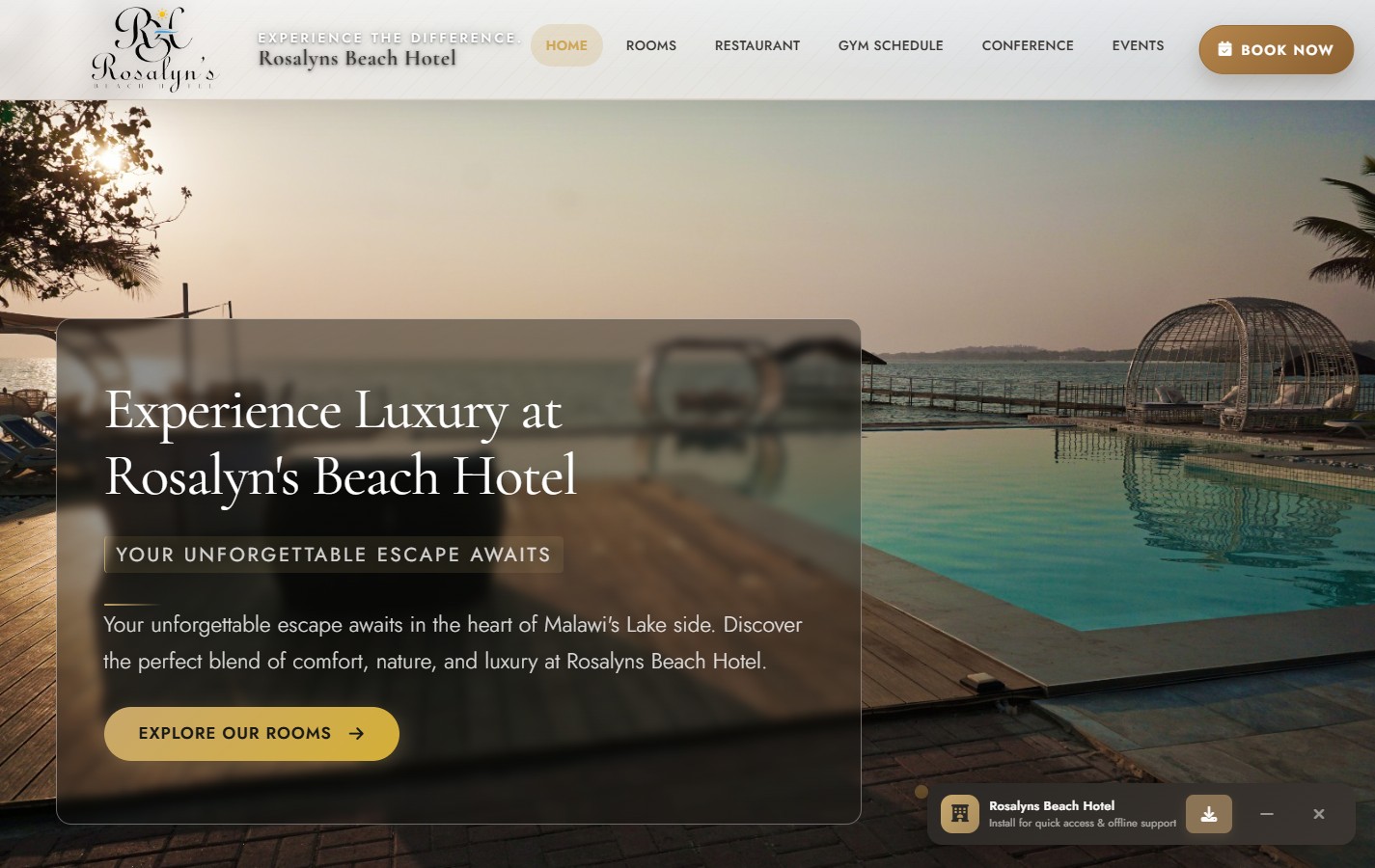 Rosalyn's Beach Hotel public website